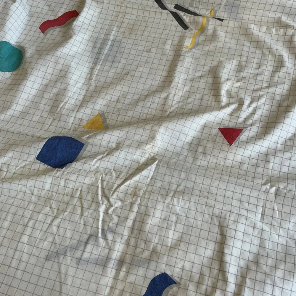 Vintage Cannon 80s Twin Sheet Set Home Alone Full House Red Grid 4pc USA